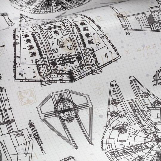 RoomMates Star Wars Blueprint Peel & Stick Wallpaper
